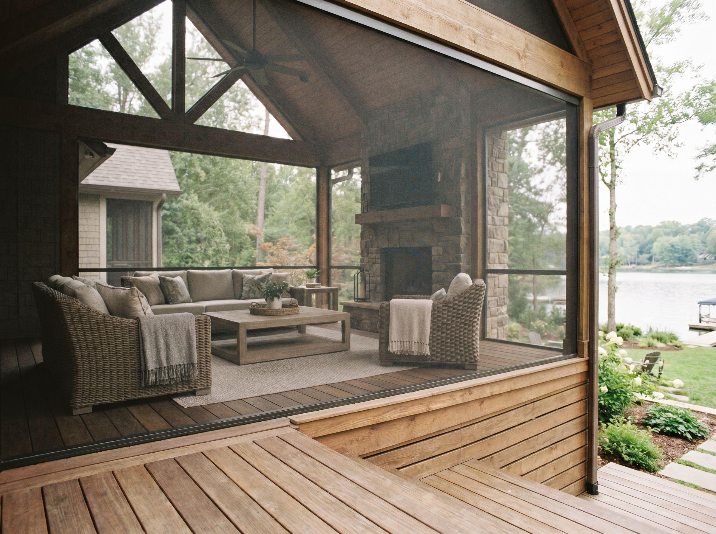 Screened Porch Addition, Decking by HL Construction Group